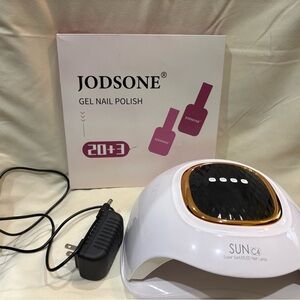 White LED Nail Lamp with Gel Nail Polish